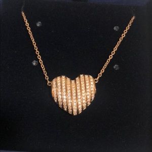 Swarovski rose gold heart pendant